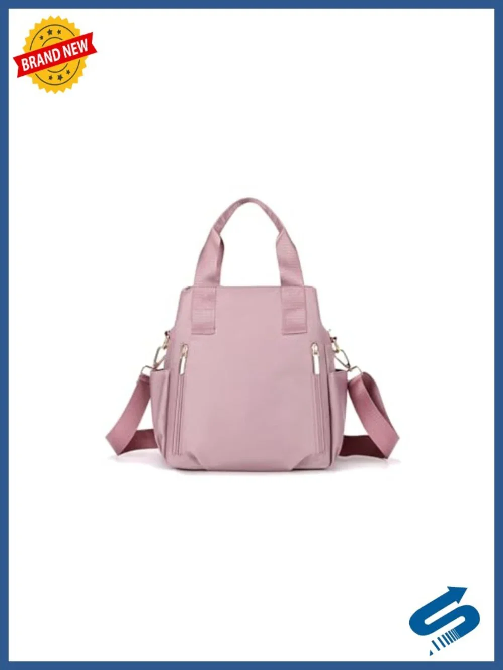 Nylon Crossbody Bag for Women with Multi Pockets and Top Handle